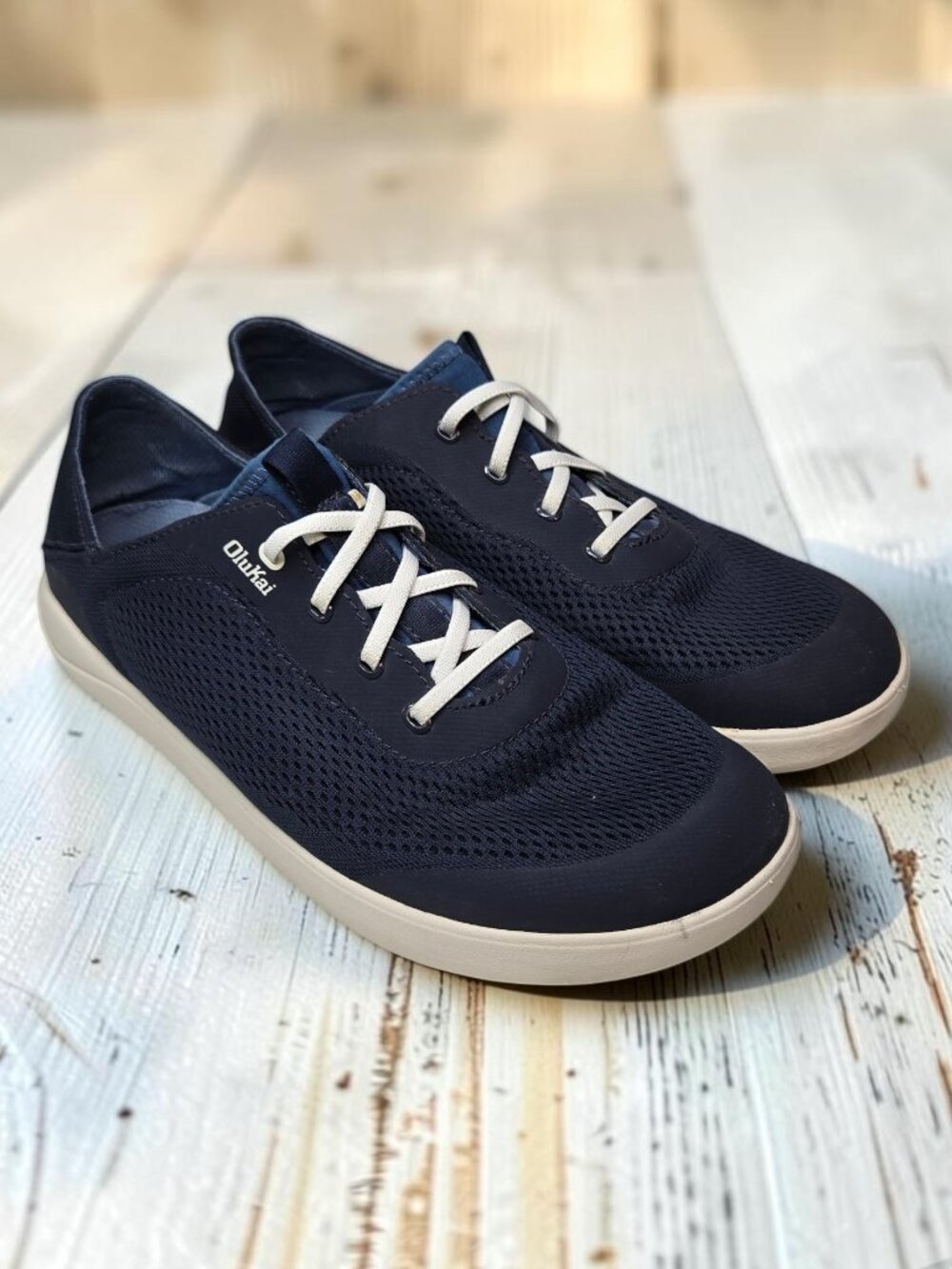 Olukai Nohea Moku Shoes Men's Mesh Boat Flip Back Resort Cruise Dockside 9.5